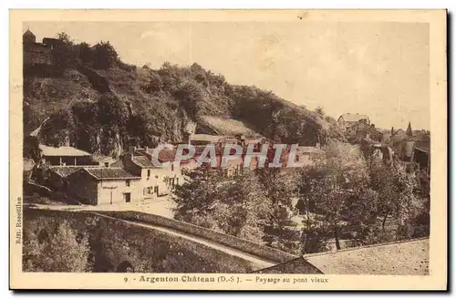 Argenton Chateau Ansichtskarte AK Paysage au pont vieux