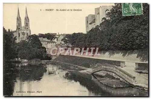 Niort Cartes postales St Andre et le donjon