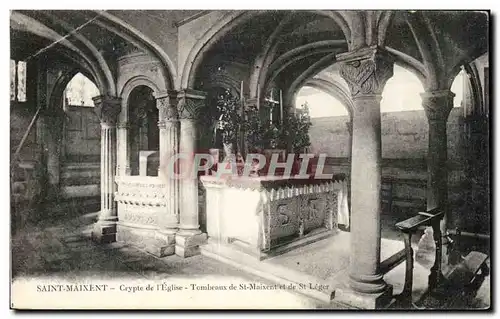 Saint Maixent Ansichtskarte AK Crypte de l&#39eglise Tombeaux de St maixent et de St Leger