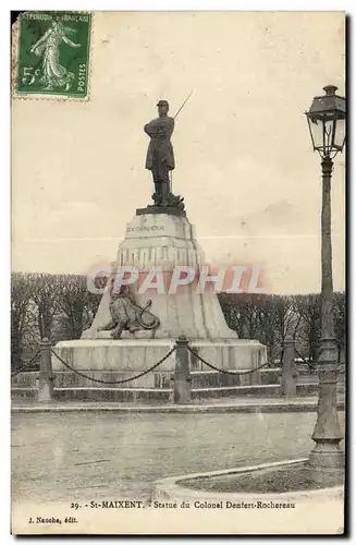 Saint Maixent Cartes postales Statue du colonel Denfert Rochereau (lion)