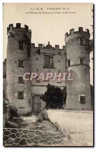 Thouars Cartes postales Le chateau de Beauvais a Orbe (cote Nord)