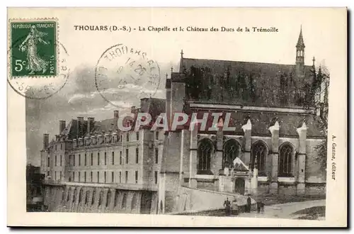 Thouars Ansichtskarte AK La chapelle et le chateau des Ducs de la Tremoille