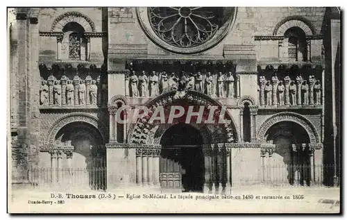 Thouars Ansichtskarte AK Eglise St medard La facade principale