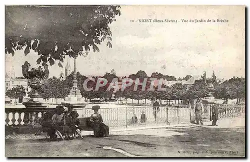 Niort Cartes postales Vu du jardin de la Breche