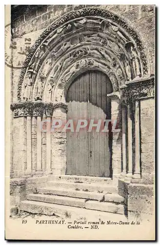 Parthenay Cartes postales Portail roman de Notre Dame de la Couldre