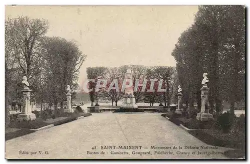 Saint Maixent Cartes postales Monument de la defense nationale