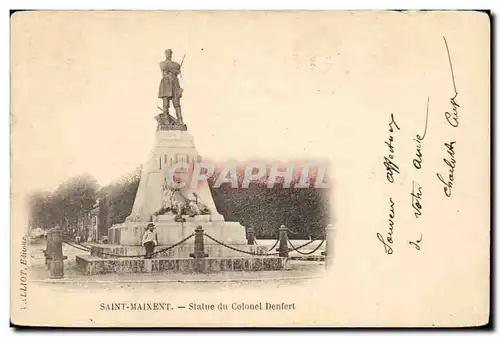 Saint Maixent Cartes postales Statue du colonel Denfert