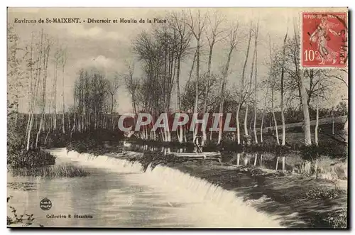 Environs de Saint Maixent Ansichtskarte AK Deversoir et moulin de la place