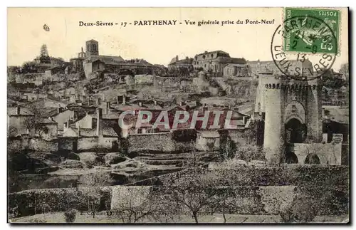 Parthenay Ansichtskarte AK Vue generale prise du pont neuf