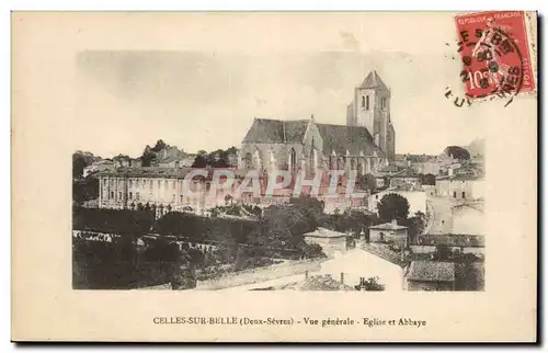 Celles sur Belle Cartes postales Vue generale Eglise et abbaye