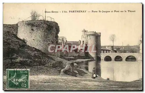 Parthenay Ansichtskarte AK Porte St Jacques et pont sur le Thouet