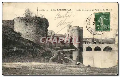 Parthenay Ansichtskarte AK Porte St Jacques et pont sur le Thouet