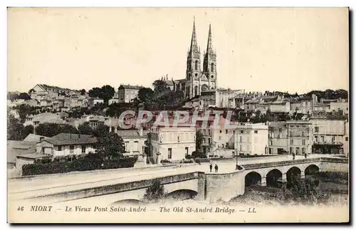 Niort Ansichtskarte AK Le vieux pont Saint Andre