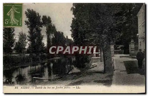 Niort Ansichtskarte AK Entree du bas au jardin public