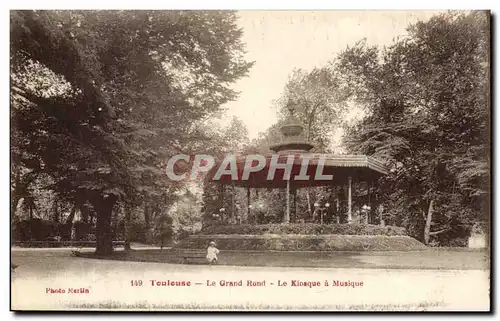 Toulouse Ansichtskarte AK le grand rond Le kiosque a musique