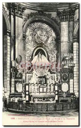 Toulouse Cartes postales Chapelle de ND la noire a la Daurade Ceramique et emeaux de Viredent (1895)