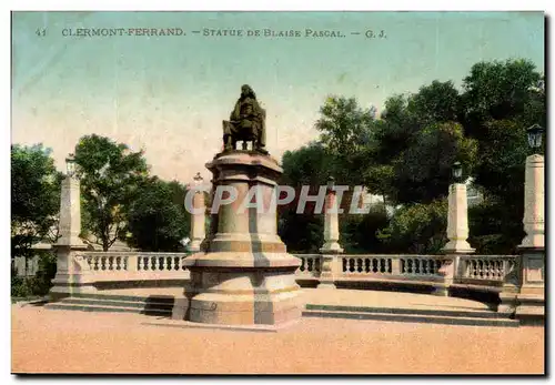 Clermont Ferrand Cartes postales Statue de Blaise Pascal