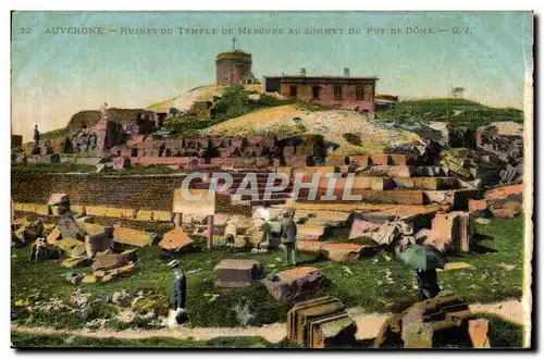 Auvergne - Ruines du Temple dr Mercure au Sommet de Puy de Dome - Ansichtskarte AK