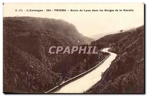 Thiers - Route de Lyon dans les Gorges de la Durolle - Cartes postales