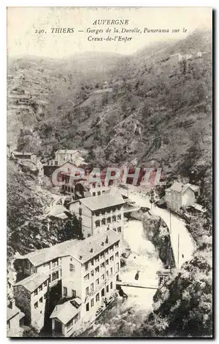 Thiers - Gorges de la Durolle - Panoram sur le Creux de l&#39ELFer - Ansichtskarte AK