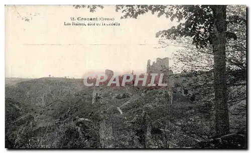 Crozant Ansichtskarte AK Les ruines cote de la sedelle