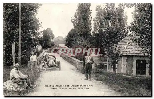 Sainte MArie sur Ouche Ansichtskarte AK Entree du pays chemin de la gare (voiture automobile) TOP