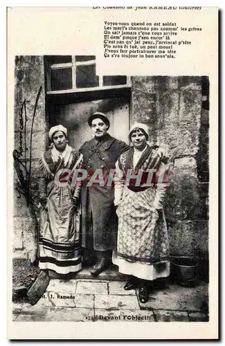 Les chansons de Jean Rameau illustrees Devant l'objectif Cartes postales TOP militaire soldat militaria