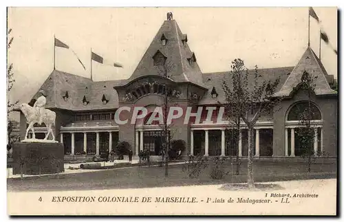 Cartes postales Exposition coloniale de Marseille Palais de Madagascar (Malagasy)