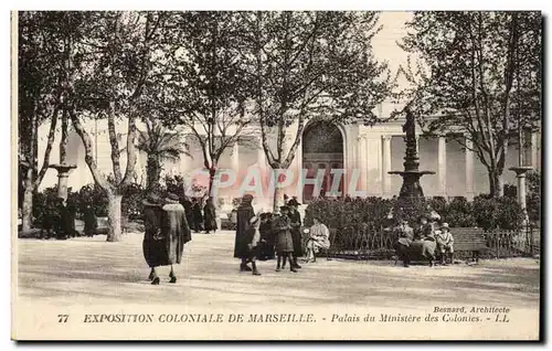 Cartes postales Exposition coloniale de Marseille Palais du Ministere des colonies