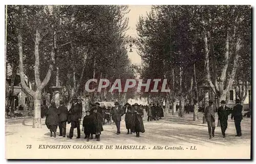 Cartes postales Exposition coloniale de Marseille Allee centrale