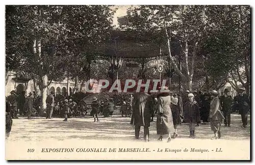 Cartes postales Exposition coloniale de Marseille Le kiosque de musique