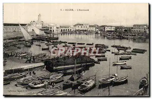 Alger Cartes postales L&#39amiraute (bateaux boats)