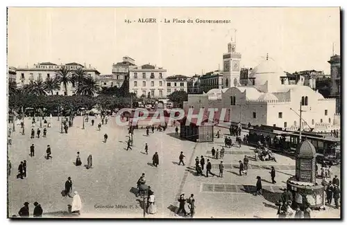 Alger Cartes postales La place du gouvernement