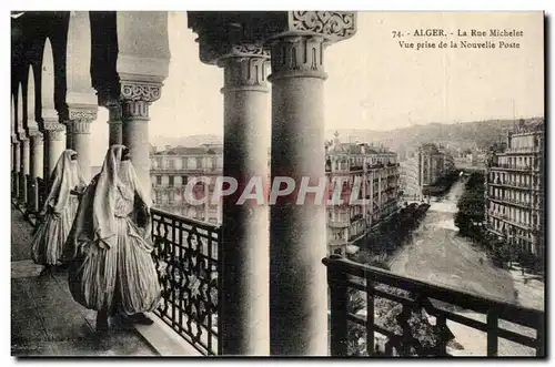 Alger Ansichtskarte AK La rue Michelet Vue prise de la nouvelle poste