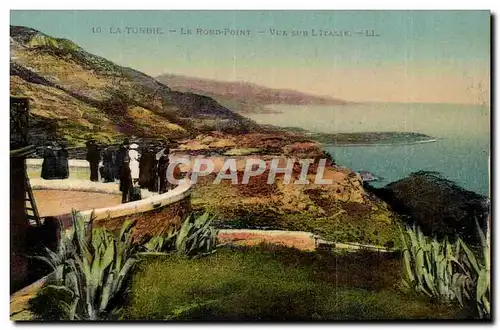 La Turbie Cartes postales le rond point Vue sur l'italie