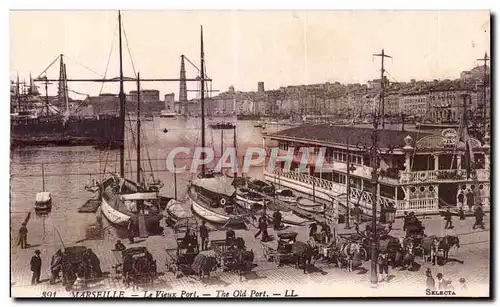 Marseille Cartes postales le vieux port (bateaux)