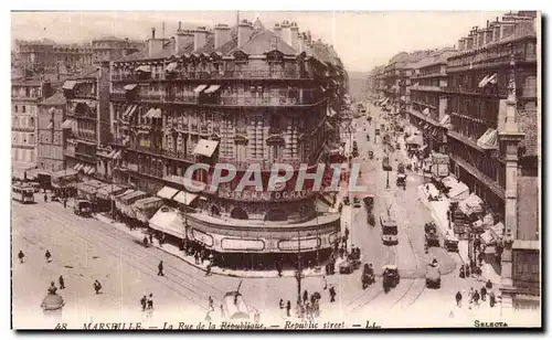 Marseille Cartes postales La rue de la Republique