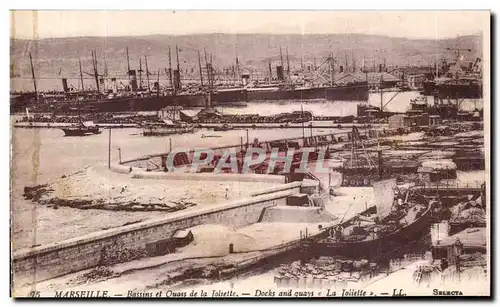 Marseille Ansichtskarte AK Bassins et quai de la Joliette (bateaux)