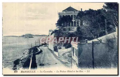 Marseille Ansichtskarte AK La corniche Le Palace Hotel et les iles