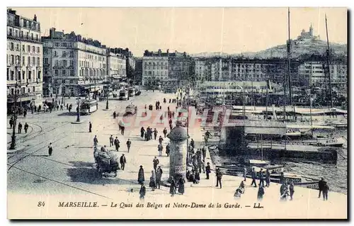 Marseille Cartes postales le quai des Belges et Notre DAme de la Garde