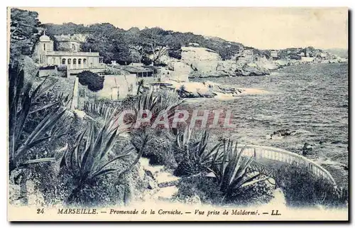 Marseille Ansichtskarte AK Promenade de la Corniche Vue prise de Maldorme