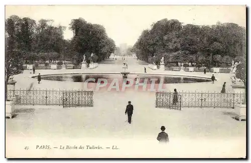 Paris Cartes postales le bassin des Tuileries