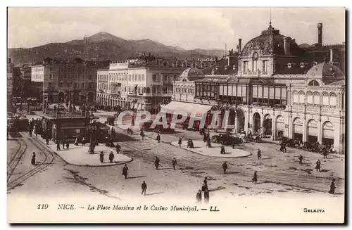 Nice Cartes postales Place Massena et casino municipal