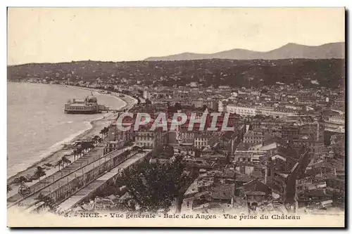 Nice Cartes postales Vue generale Baie des anges Vue prise du chateau