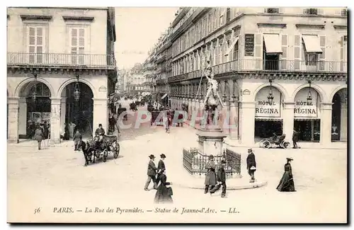 Paris Cartes postales Rue des Pyramides Statue de Jeanne d'arc