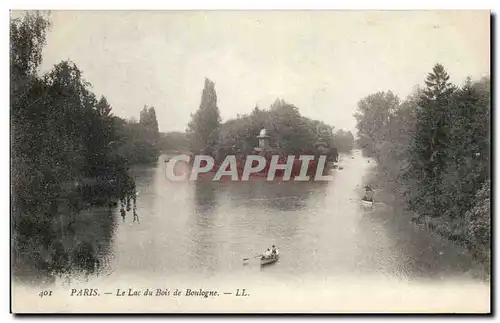 Paris Cartes postales lac du Bois de Boulogne