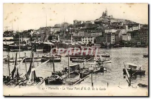 Marseille Cartes postales Vieux port et ND de la Garde