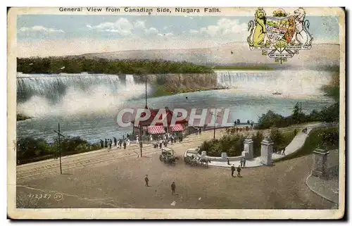 Cartes postales Canada General view from Canadian site Niagara Falls