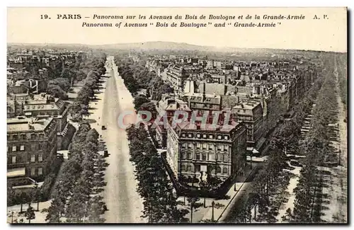 Paris Ansichtskarte AK Panorama sur les avenues du bois de Bouilogne et de la grande armee