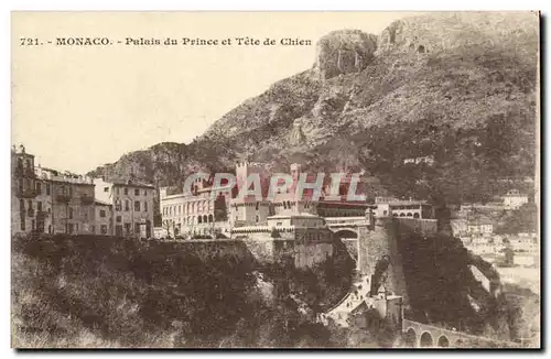 Monaco Cartes postales Palais du prince et tete de chien